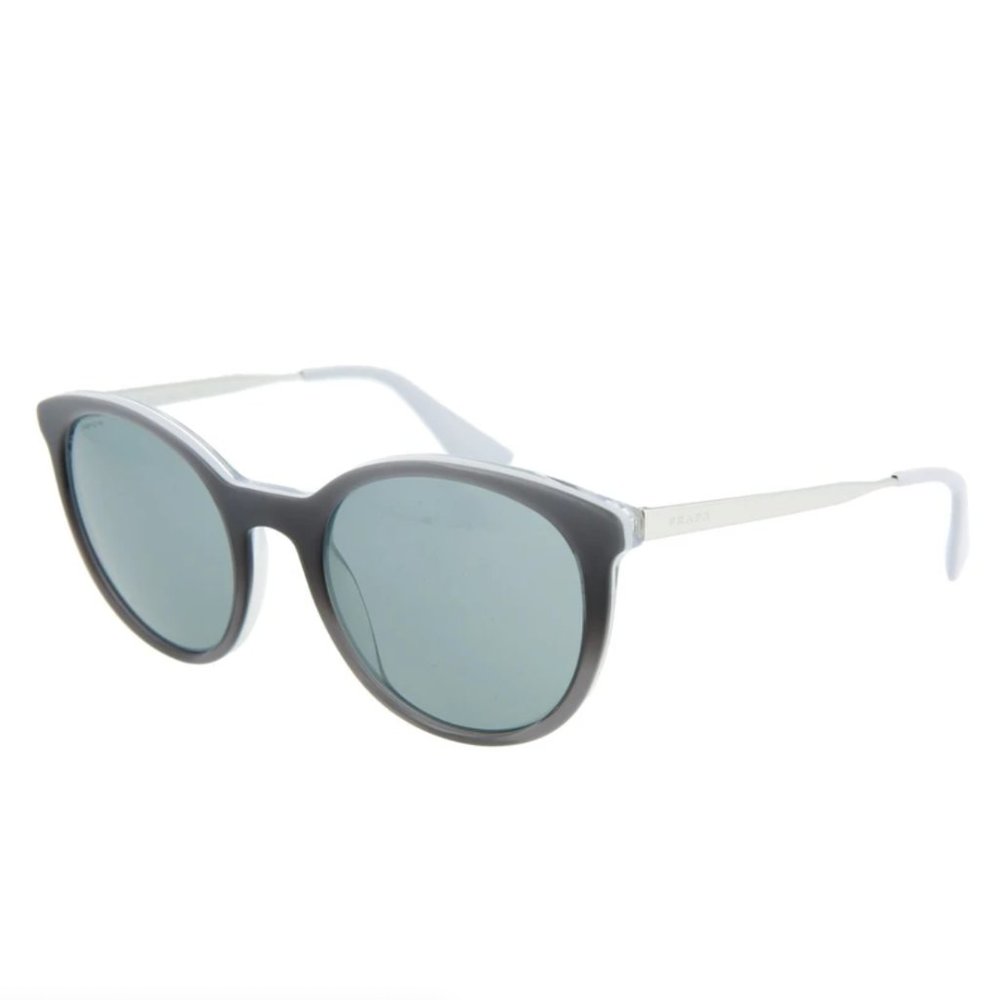 Prada Unisex Silver and Grey Round Sunglasses!